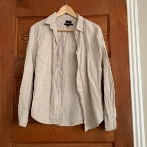 J. Crew Irish Linen Slimfit Button Down